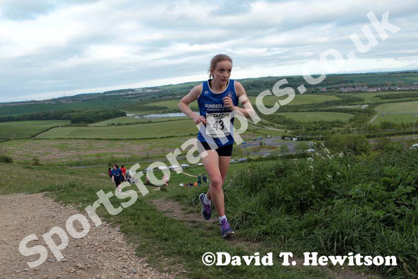 Michelle Avery 1st women in the Penshaw Hill Race.